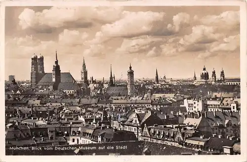 München Blick vom Deutschen Museum auf die Stadt feldpgl1940 163.034