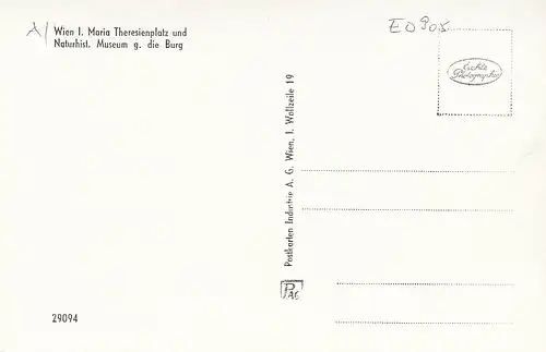 Wien, Maria Theresienplatz, Naturhistor.Museum g. die Burg ngl E0905