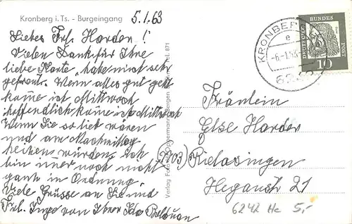 Kronberg i.Ts. Burgeingang gl1963 162.074