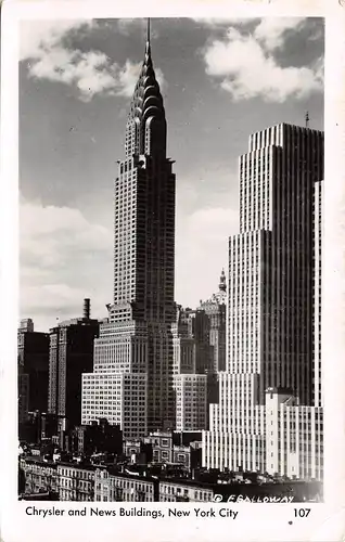 USA New York City NY Crysler and News Buildings gl1950 163.941