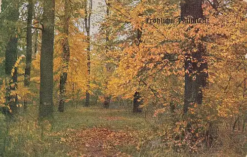 Pfingsten-Wünsche mit herbstlichem Wald gl1910? E0965