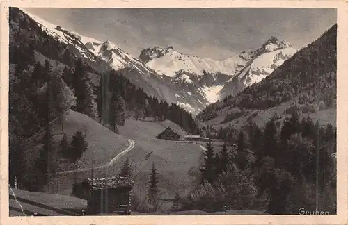 Gruben bei Oberstdorf im Allgäu Panorama gl1924 159.705