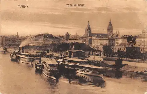 Mainz am Rhein Totalansicht gl1908 162.158