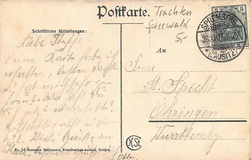 Spreewälder Volkstrachten gl1907 161.310