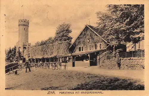 Jena - Forsthaus mit Kriegerdenkmal gl1923 161.560