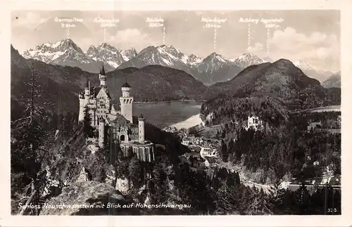 Schloss Neuschwanstein mit Blick auf Hohenschwangau gl1935 159.803