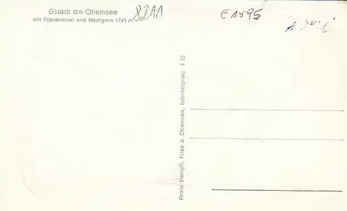 Chiemsee Blick von Gstadt auf Fraueninsel und Hochgern ngl E1595