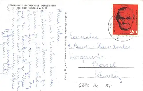 Bad Homburg v.d.H. Reformhaus-Fachschule Oberstedten gl1951? 162.100