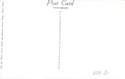 New York City NY West View from the Empire State Building ngl 164.029