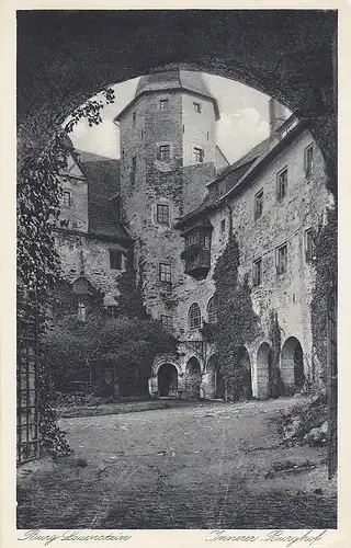 Burg Lauenstein -thür. fränk. Grenzwarte Innerer Burghof ngl E1681