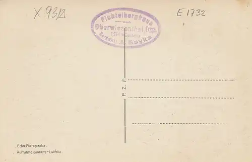 Oberwiesenthal Erzgeb., Fichtelberghaus, Fliegeraufnahme ngl E1732