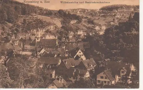 Neuenbürg - Wilhelmshöhe und Bezirkskrankenhaus gl1913 225.423