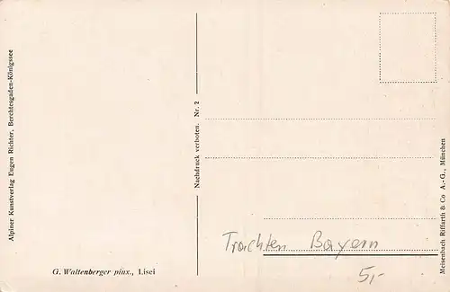 Bayrische Tracht: G. Waltenberger, Lisei ngl 161.322