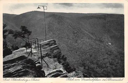 Bad Blankenburg Blick vom Griesbachfelsen ins Schwarzatal ngl 162.563