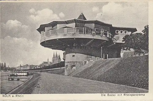 Köln am Rhein, die Bastei mit Rheinpanorama ngl E1851