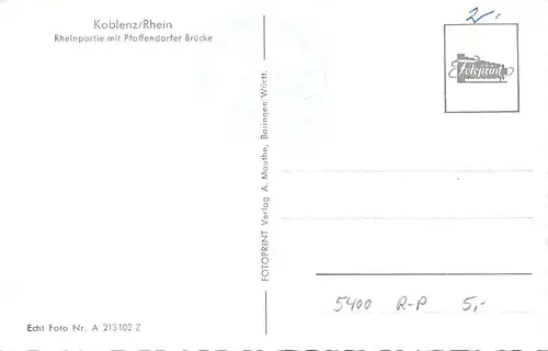 Koblenz am Rhein Rheinpartie mit Pfaffendorfer Brücke ngl 161.616