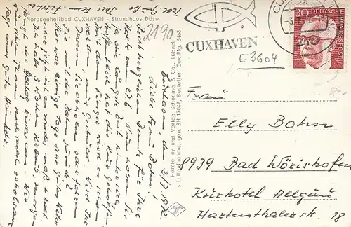Nordseebad Cuxhaven, Strandhaus Döse gl1972 E3604