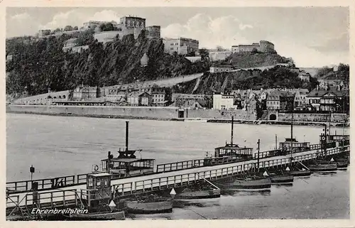 Koblenz am Rhein Brücke und Blick zum Ehrenbreitstein ngl 161.617