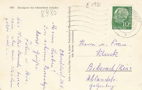 Oberstdorf, Seealpe gl1958? E1931