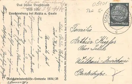 Die Leuchtenburg bei Kahla a. Saale gl1939 162.499