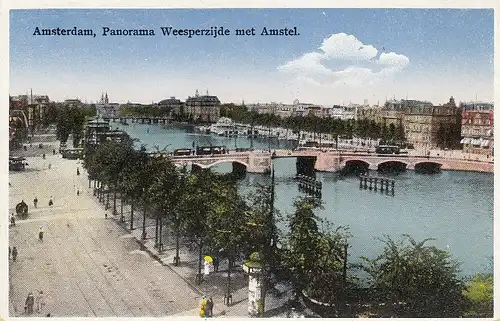 Amsterdam, Panorama Weesperzijde met Amsel ngl E1967