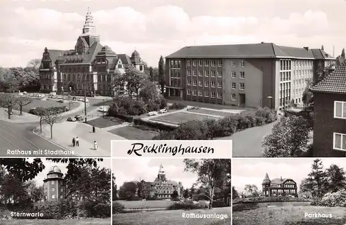 Recklinghausen Rat- Stadt- u. Parkhaus Sternwarte 4 Ansichten gl1961 163.181