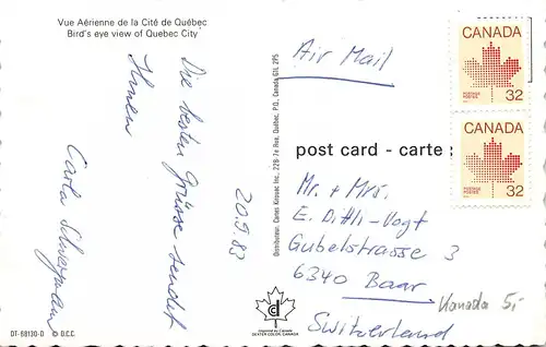 Canada Québec Vue Aérienne de la Cité ngl 164.193