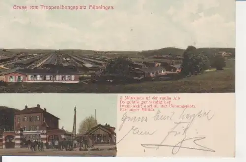 Truppenübungsplatz Münsingen mit Sprüchlein gl1907 225.683