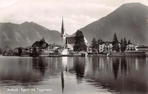 Rottach - Egern am Tegernsee Blick zur Kirche gl1960 162.589