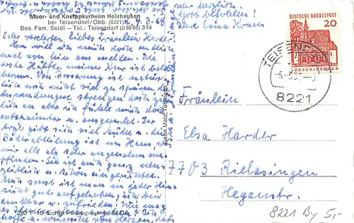 Kneippkurheim Holzhausen bei Teisendorf / Obb. Bes. Fam. Seidl gl1968 164.834