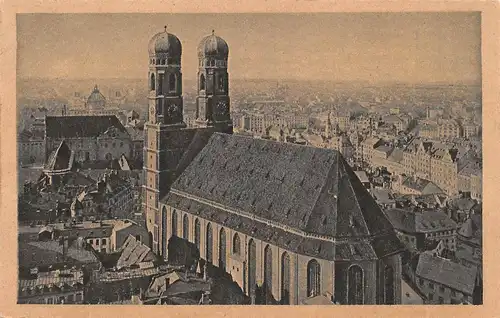 München Frauenkirche und Panorama gl1927 162.856