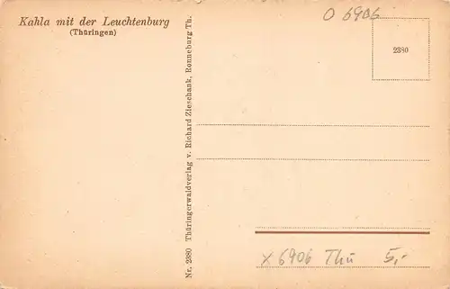 Kahla mit der Leuchtenburg ngl 162.489