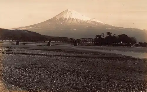 Japan Shizuka - Fujiyama mit Brücke über den Fujigawa ngl 160.259