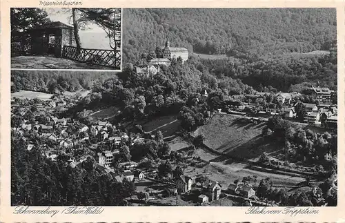 Schwarzburg Blick vom Trippsteinhäuschen 2 Ansichten ngl 162.529