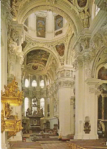 Passau, Dom St. Stephan, Kanzel und Hochaltar ngl E3022