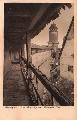 Nördlingen - Alter Wehrgang am Löpsinger-Tor gl1929 162.832