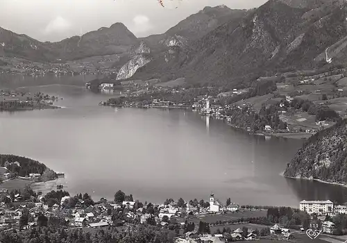 Wolfgangsee mi Strobl, St.Wolfgang u.St.Gilgen glum 1960? E2312