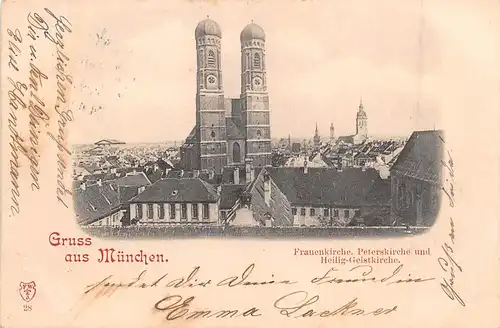 München Frauenkirche Peterskirche Heilig-Geistkirche gl1898 162.852