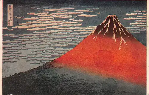 Japan Der Fuji im Abendrot Kunstwart-Bildkarte ngl 160.409
