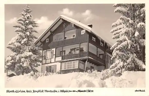 Oberstaufen Schrothkurheim "Haus Bergblick" Bes. Robert Mulzer gl1954 162.753