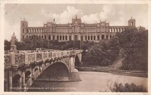 München Maximilianeum Maximiliansbrücke gl1930 162.877