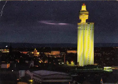 Frankfurt a.Main, Henninger-Turm bei Nacht gl1963 E2399