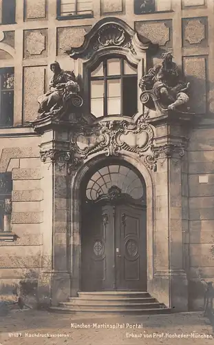 München Martinspital Portal Erbaut v. Prof. Hocheder Nr. 157 ngl 162.905