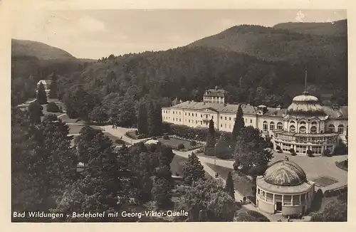 Bad Wildungen Badehotel mit Georg-Victor-Quelle gl1942 E1490