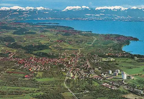 Kressbronn am Bodensee, Luftbild mit Alpenblick ngl E3170