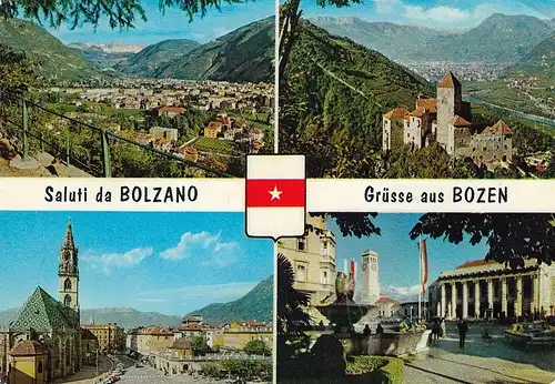 Südtirol: Saluti da Bolzano, Mehrbildkarte gl1967 E1509