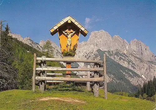 Berchtesgadener Land, Marterl auf d.Bindalm m.Ramsauer Dolomiten ngl E3958