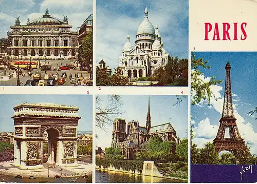 Paris, Mehrbildkarte gl1975 E2461