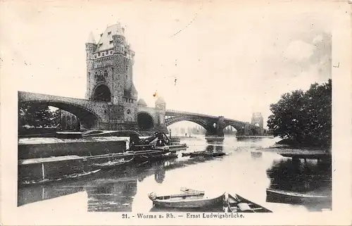 Worms am Rhein Ernst Ludwigsbrücke gl1936? 164.486