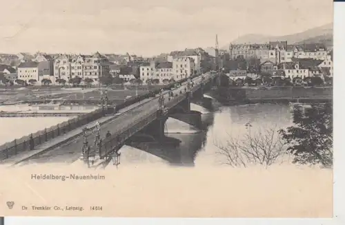 Heidelberg - Neuenheim Blick über die Brücke zur Stadt ngl 226.006